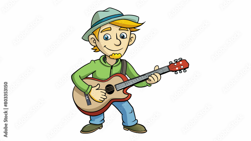 Poster tuning a guitar a regular maintenance task for musicians to keep their instrument sounding its best.