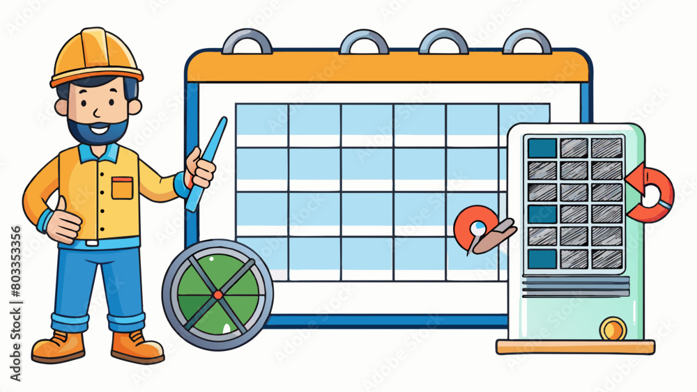 Poster yearly hvac system maintenance schedule this maintenance schedule outlines when air filters should b
