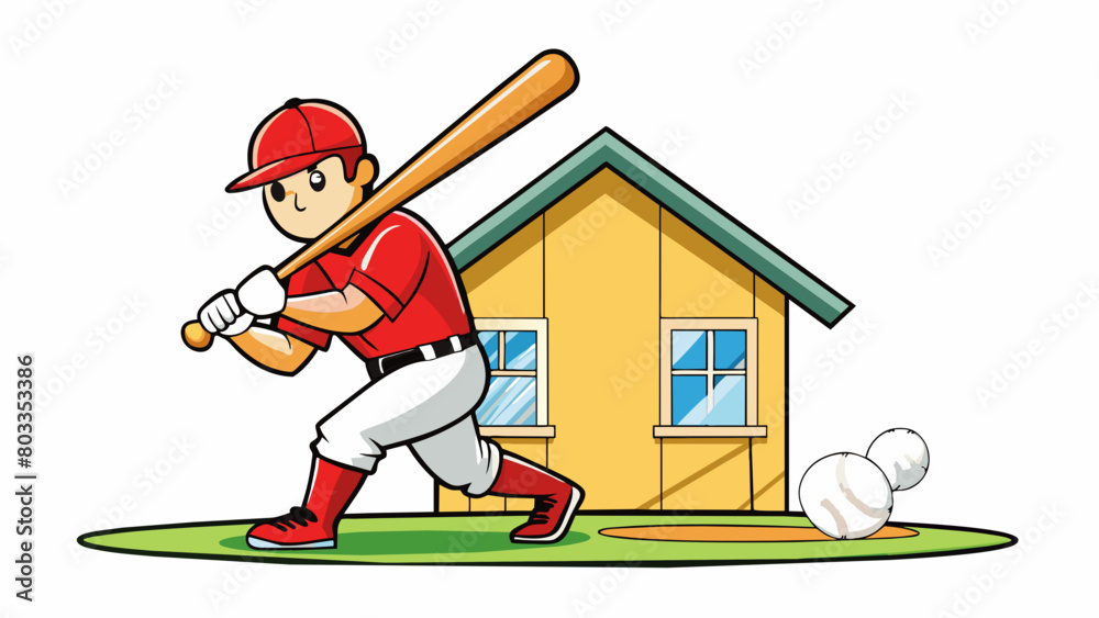 Aufkleber with a loud cheer the player swung the bat and sent the ball flying into the outfield their strong s