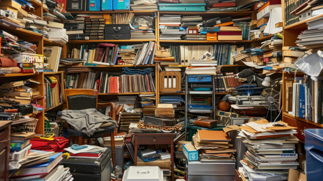 Dirty apartment of a hoarder or mentally challenged person