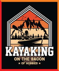 kayaking t-shirt design, kayaking , PNG, EPS, Files for clothing, bag, cups, card, EPS 10
