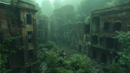 Post apocalyptic city ruins