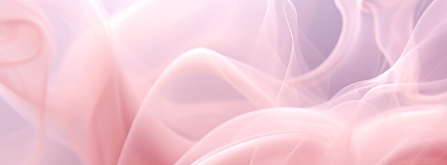 Banner with soft, swirling pink and white textures evoke a calming atmosphere, ideal for relaxation-focused digital content, reflecting modern preferences for minimalist visuals or wellness-themed