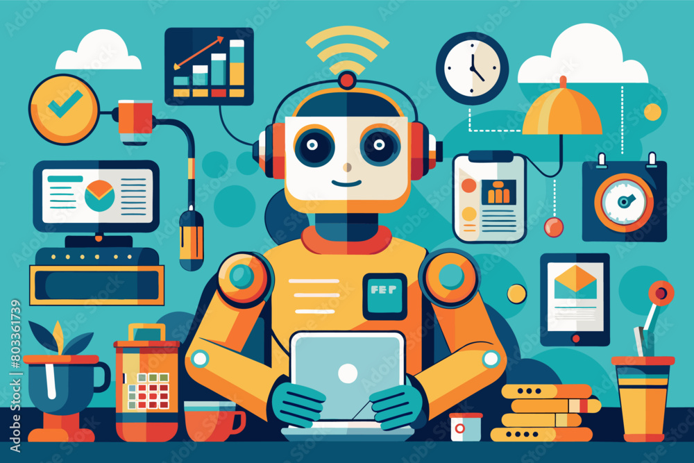 Leinwandbilder robotic assistant that learns your daily routines and anticipates your needs