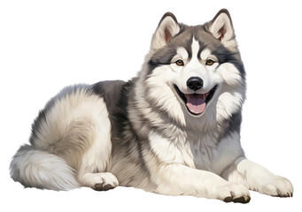 Obraz premium PNG Alaskan malamute mammal animal pet.