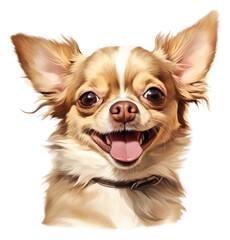 Fototapeta premium PNG Chihuahua papillon spaniel panting.