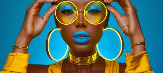 Angela rehn s cyber beauty  neon pop art photography collection for contemporary aesthetics
