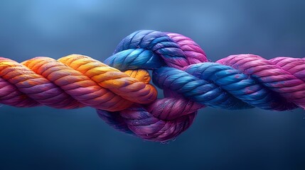 Vivid Relief: A Striking and Vibrant Depiction of a Knotted Rope