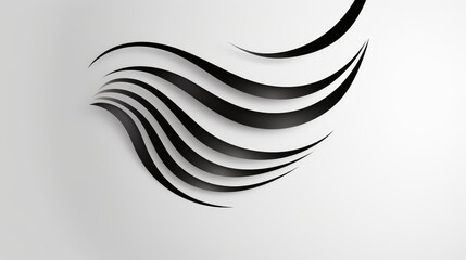 Obraz premium Black and white abstraction in the style of line art and sketch. Concept: natural landscape drawing