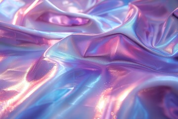 Obraz premium A captivating closeup of a silky fabric under neon lighting expresses luxury and sensuality in a contemporary artistic style