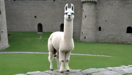 Fototapeta premium A Llama In A Castle 2