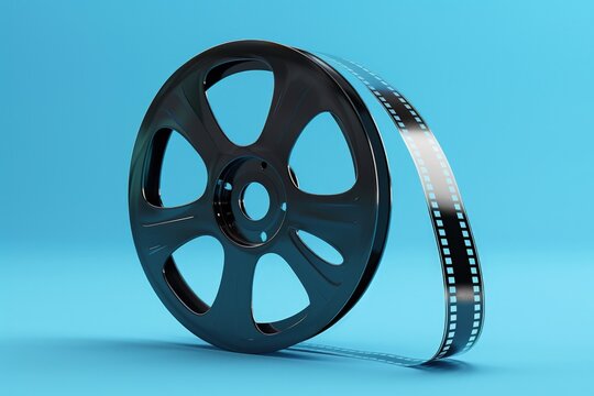 Old film reel, concept of cinema, movie.