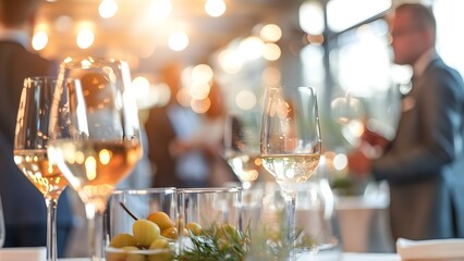 Organizing a Major Event with a Blurred Background. Concept Event Planning, Background Blurring, Major Gatherings, Professional Photography, Large-Scale Events