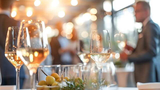 Organizing a Major Event with a Blurred Background. Concept Event Planning, Background Blurring, Major Gatherings, Professional Photography, Large-Scale Events