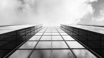 monochrome window glass geometry architecture building glasses modern abstract background