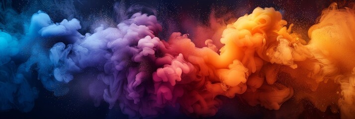 Colorful paint explosion inspires monthly art event, vibrant colors ignite creativity