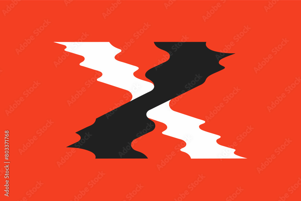 Leinwandbilder negative space design where the shape is formed by the absence of color or line