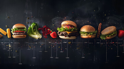 Feast for the Eyes: A Dynamic Explosion of Fast Food Delights