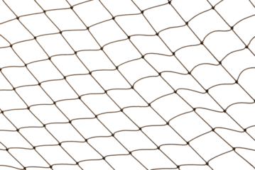 Football or tennis net. Rope mesh on a white background close-up