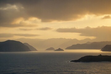 Fototapeta premium sunset over the sea