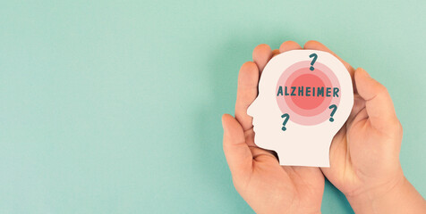 Alzheimer awareness day, dementia diagnosis, Parkinson´s disease, memory loss brain disorder,...