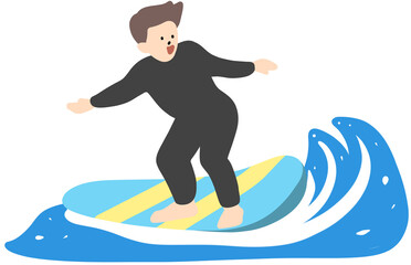 여름 스포츠 웨이크 보드를 타는 남자