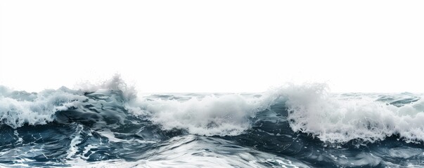 Monochrome portrayal of crashing sea waves