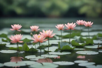 pink water lily