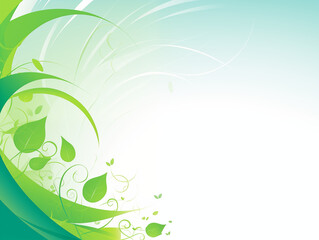 Fresh Spring Greenery Abstract Background