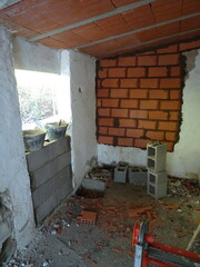 Construction of Cinder Block Wall