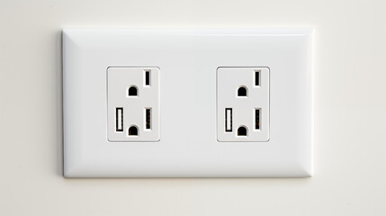 Graphic design of an outlet with USB ports, Modern conveniences, Sleek and streamlined look