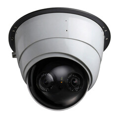 Security cameras isolated on transparent background