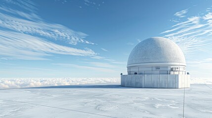 Obraz premium Majestic White Dome Amidst Snowy Serenity