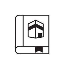 Quran icon design with white background stock illustration