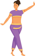 Cute indian girl dancer icon cartoon vector. Celebration country. Eastern ornate