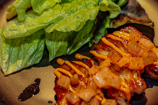 Grilled Kalbi Pork Belly for Korean BBQ