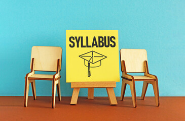 Syllabus is shown using the text - obrazy, fototapety, plakaty