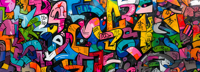 Urban Graffiti Fusion: A Seamless Burst of Street Culture and Contemporary Art Energy