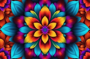 Abstract symmetrical background, kaleidoscope, shiny pattern multicolored shade