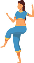 Culture lady dancer icon cartoon vector. Art tradition. Folk decor