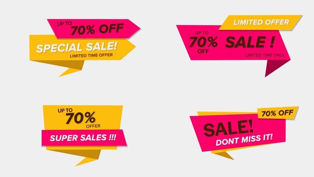 Sale Discount Banners 37 , Fully Editable and Animated