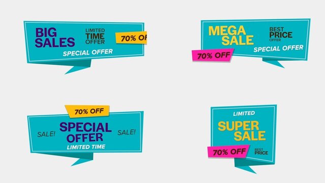 Sale Discount Banners 38 , Fully Editable and Animated