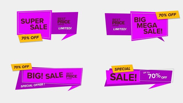 Sale Discount Banners 39 , Fully Editable and Animated