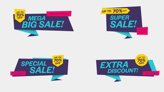 Sale Discount Banners 41 , Fully Editable and Animated