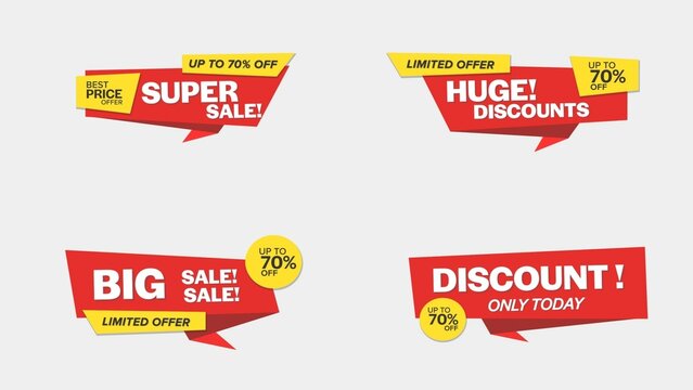 Sale Discount Banners 44 , Fully Editable and Animated