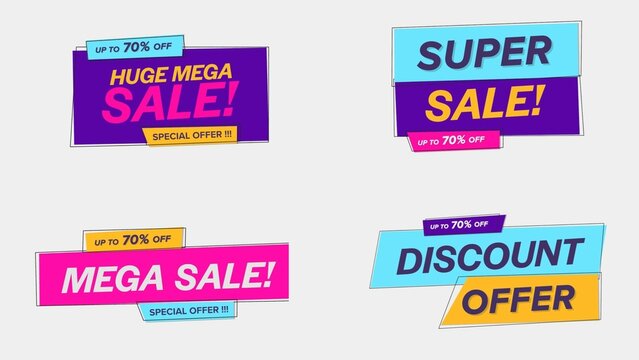 Sale Discount Banners 42 , Fully Editable and Animated