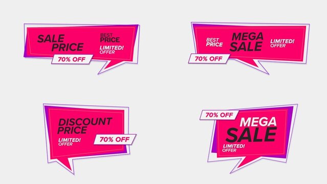 Sale Discount Banners 45 , Fully Editable and Animated