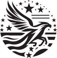 Best Patriotic vector, Silhouette, illustration.
 