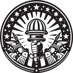 Best Patriotic vector, Silhouette, illustration.
 