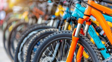 Diverse range of new bicycles available at a cycle sports store for every preference